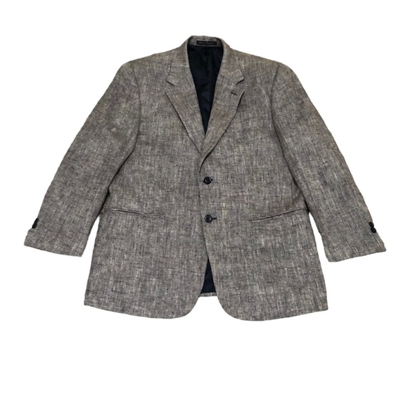 Saville Row Sports Coat Size 40S 40 Short Gray Silk Tweed Blazer